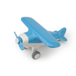 Kid O Aqua Blue Airplane Propeller Plane with Wheels New