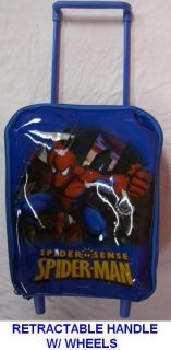 NEW KIDS YOUTH SPIDERMAN ROLLING LUGGAGE SUITCASE carrier carry on bag