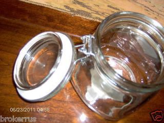 wire bail Closure 3 4qt Glass JAR canning CONTAINER top FRENCH KILNER