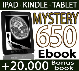 650 Mystery Books eBooks Kindle iPad iPhone Kobo Sony E Reader