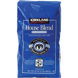 Kirkland Signature Decaf House Blend Whole Bean 2 Lbs