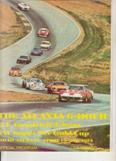 1974 Program IMSA Camel GT Series 6 Hour Road Atlanta