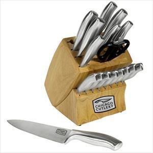 Knife Set Kitchen Cookware Block Sharpener Chicago Cutlery Lifetime