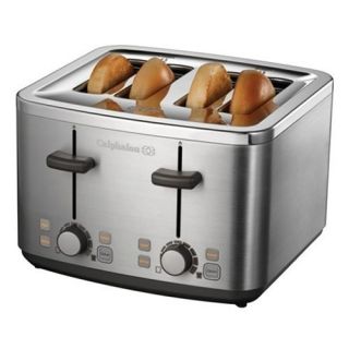 Calphalon Kitchen Electrics 4 Slot Stainless Modern Toaster Extra Wide