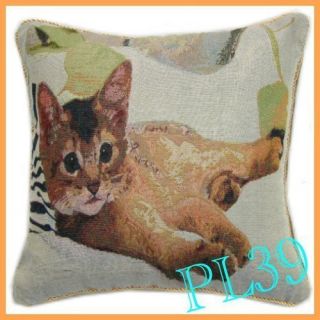 Cute Cat Home Decor Cotton Blend Yarn Throw Pillow Case Cushion Cover
