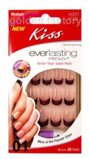 Kiss Everlasting Glue on French Nail Kit Pick 1 Style