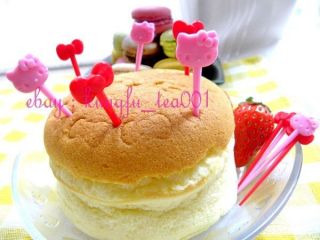 10pcs Hello Kitty Ribbon Food Picks Bento Accessories Party Decorate