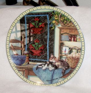 Knowles Collector Plate Lazy Morning 2 Cats Country Kitchen
