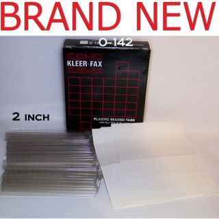 Kleer Fax 25 Hanging File Folder Clear Beaded Plastic Index Tabs w