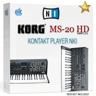 KORG MS 20 v3 samples FOR KONTAKT PLAYER NKI synth sounds analog