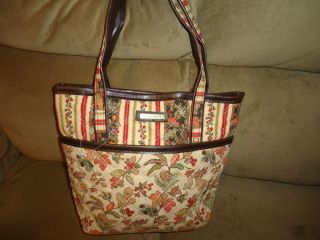 Longaberger Quilted Autumn Path Front Pocket Tote Bag Purse New