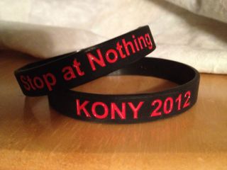 Kony 2012 Wristband Bracelet Stop at Nothing Cover The Night