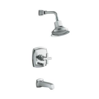 Kohler Margaux Chrome Tub & Shower Faucet Cross Handle K T16233 3 CP w