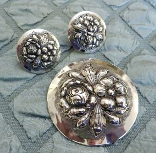 Kulik Kulikraft Hand Made Sterling Silver Pin Earrings