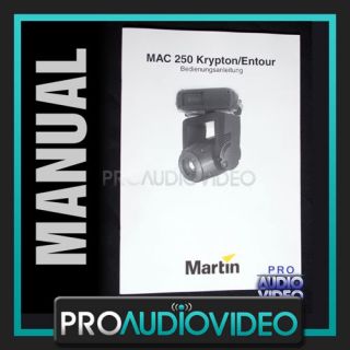 Martin Mac 250 Krypton Entour User Manual New in German