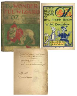 Wonderful Wizard of oz 1st Edition L Frank Baum Signed with