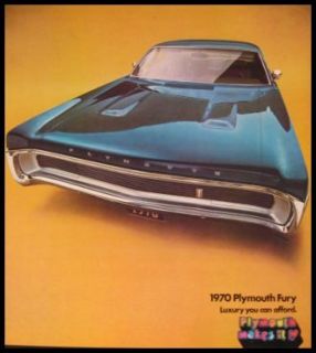 1970 Plymouth Fury Prestige Dealer Sales Brochure Huge