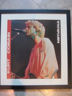 KURT COBAIN (Nirvana) Autographed Poster   *RARE* Framed and Signed w
