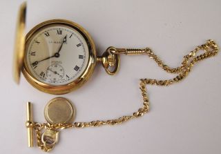 La Marque Ancre De Precision Swiss Made 17 Jewels Pocket Watch w Chain