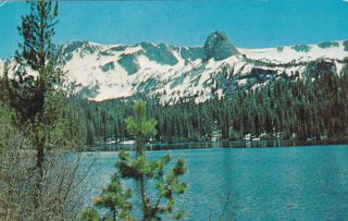 CA California LAKE MARY Crystal Cragg Mountain Peak Mammoth Lakes 1957