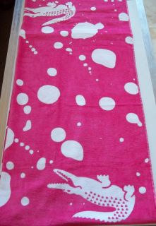 Lacoste Splash Fandango Pink Beach Towels Sz 36 x 72 