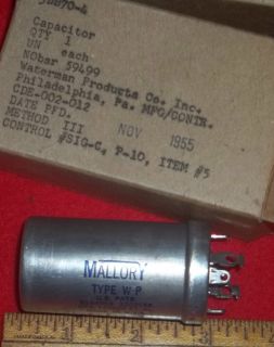 10 Mallory WP Twist Lock Can Electrolytic 70uF 20uF 350VDC Filter Caps