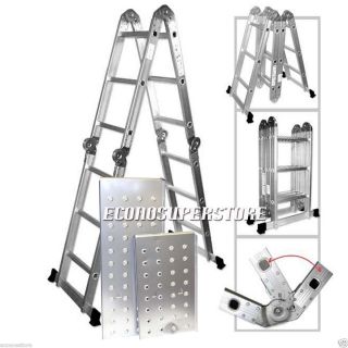 Folding Step Ladder 12 5ft Foldable Scaffolding Ladders