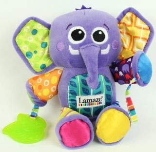 Lamaze Plush Purple Elephant Activity Teether Toy