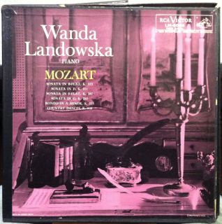 Landowska Mozart Piano Sonatas 2 LP VG LM 6044 Vinyl 1956 Plum w