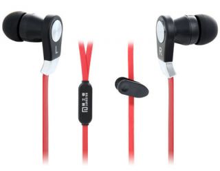 Langston JM02 Flat Cable Stereo Headphone Earphone w Mic for MP3 MP4