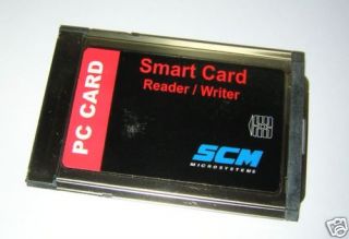 SCM Smart Card Reader Writer PCMCIA PC Adapter SCR 201