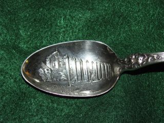 Sterling Silver San Gabriel Mission California Souvenir Spoon Vintage