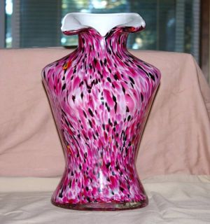 Large Glass Sculpture of Female Bust Vase