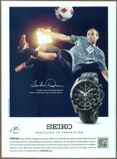 Print Ad Landon Donovan for Seiko Watches 2011 Magazine Advertisement