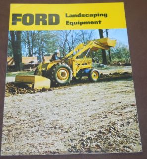 Vintage Ford Landscaping Equipment Tractors Catalog Brochure Pamphlet