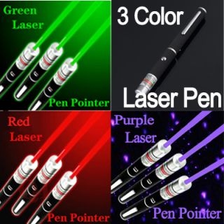 Color Red Green Purple Laser Pointer Pen Ultra Powerful Beam Light