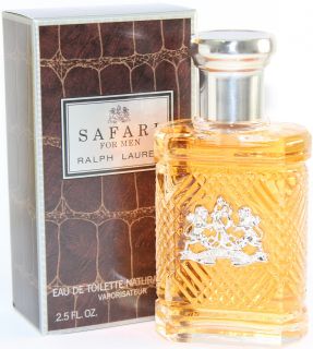 Safari by Ralph Lauren 2 5 oz EDT Spray for Men New in Box