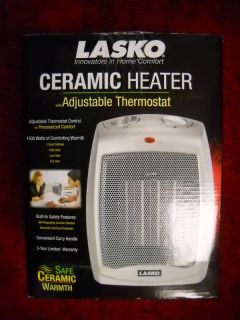 Lasko Ceramic Heater with Adjustable Thermostat 754200