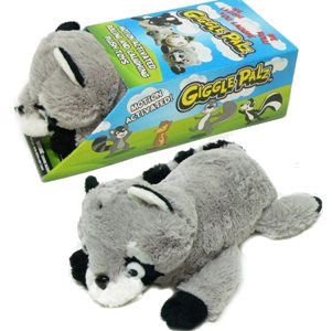 Giggle PALz Rollover Laughing Stuffed Raccoon Toy