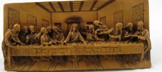 Last Supper Resin Wall Plaque Italy Relief Easter WOW