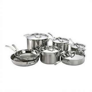 Le Creuset 12 PC 3 Ply Stainless Steel Cookware Set