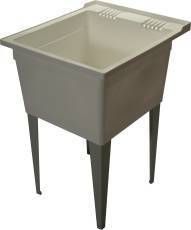 21 Gallon Plastic Laundry Tub Utility Sink with Chrome Faucet