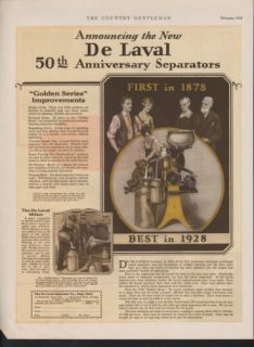1928 de Laval Cream Separator Milk Dairy Cow Barn Farm