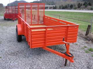 5x10 Utility Lawn Care Trailer w Gate New 2012 24 Tall Sides Treated