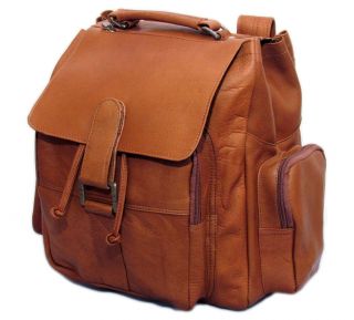 Cape Cod Leather Large Island Premium Leather Backpack Tan