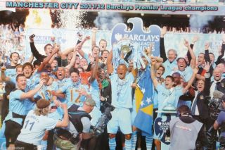 Manchester City 2011 2012 Barclays Premier League Champions Poster