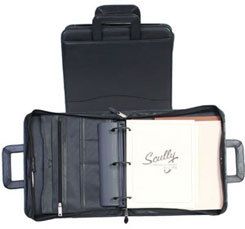 Scully Leather 3 Ring Binder Planner Agenda Black