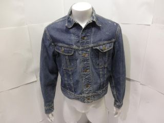 Vintage Lee 101 J Rider Union Made Denim Jean USA Made Jacket 44R