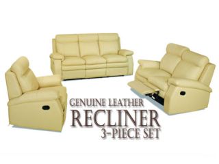 100 Leather Recliner Set Sofa Loveseat Chair New