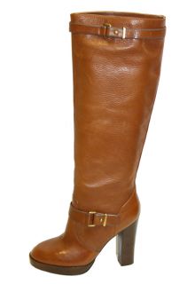 Coach Q1351 Leighton Saddle Brown Leather Knee High Boots Sz 8b NWOB $